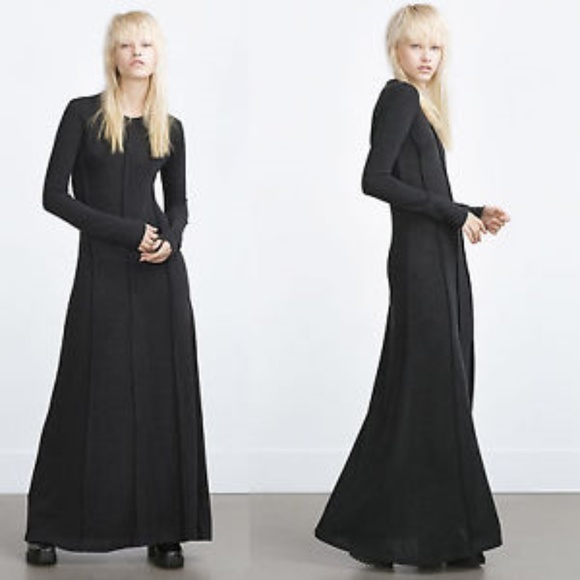 maxi sweater dress zara